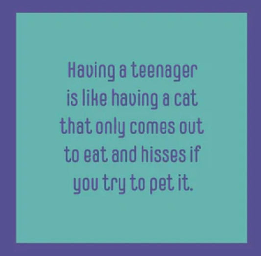 Teenager Cat Cocktail Napkin