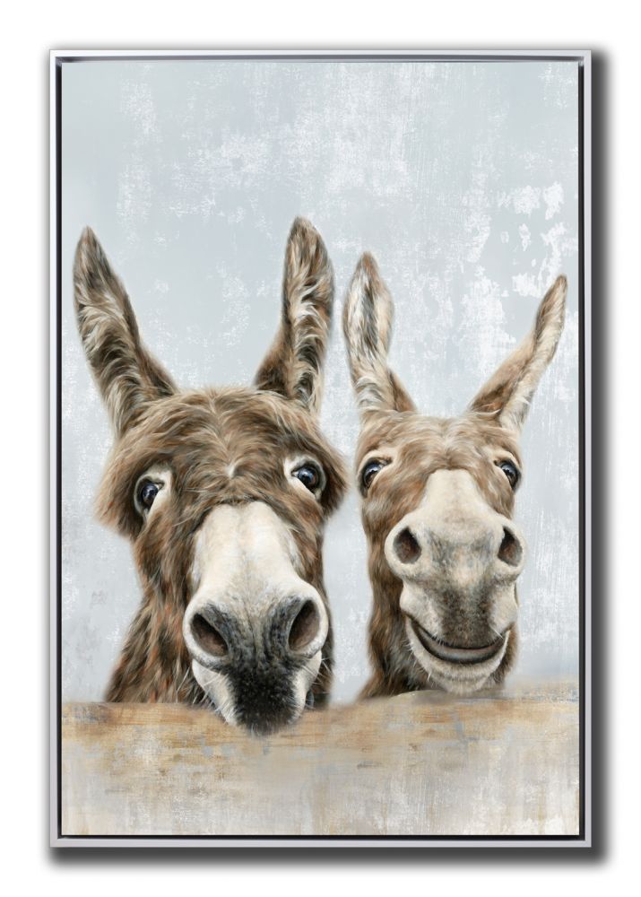 The Donkeys w/ floating frame 30 x 45