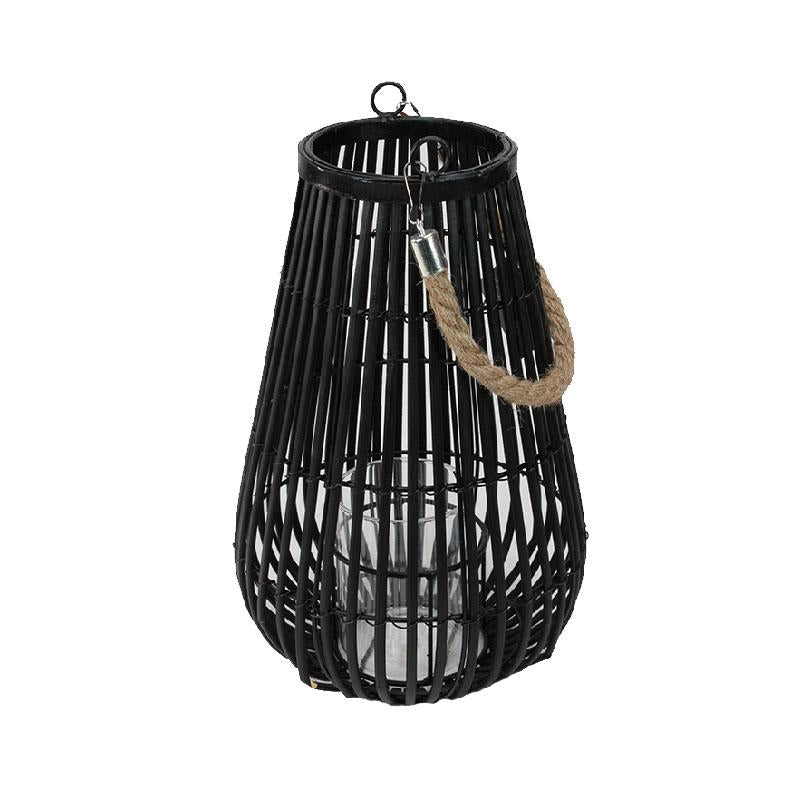 Tear Candle Lamp Black Med 12878