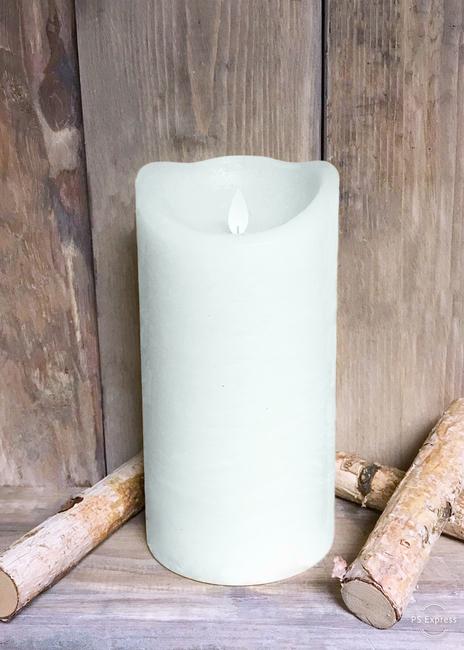 LED Rustic White 4x8 Candle 1575W