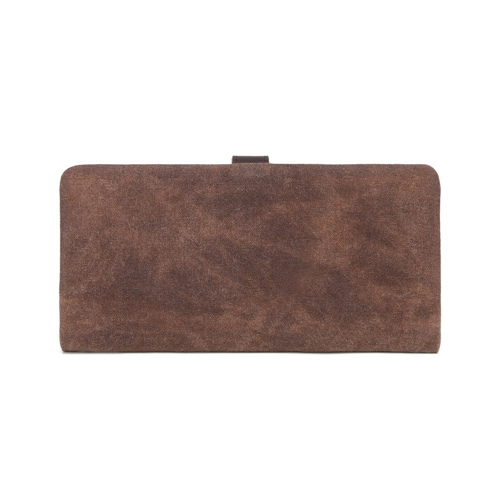 Waxed Canvas Long Wallet W3003 Brown