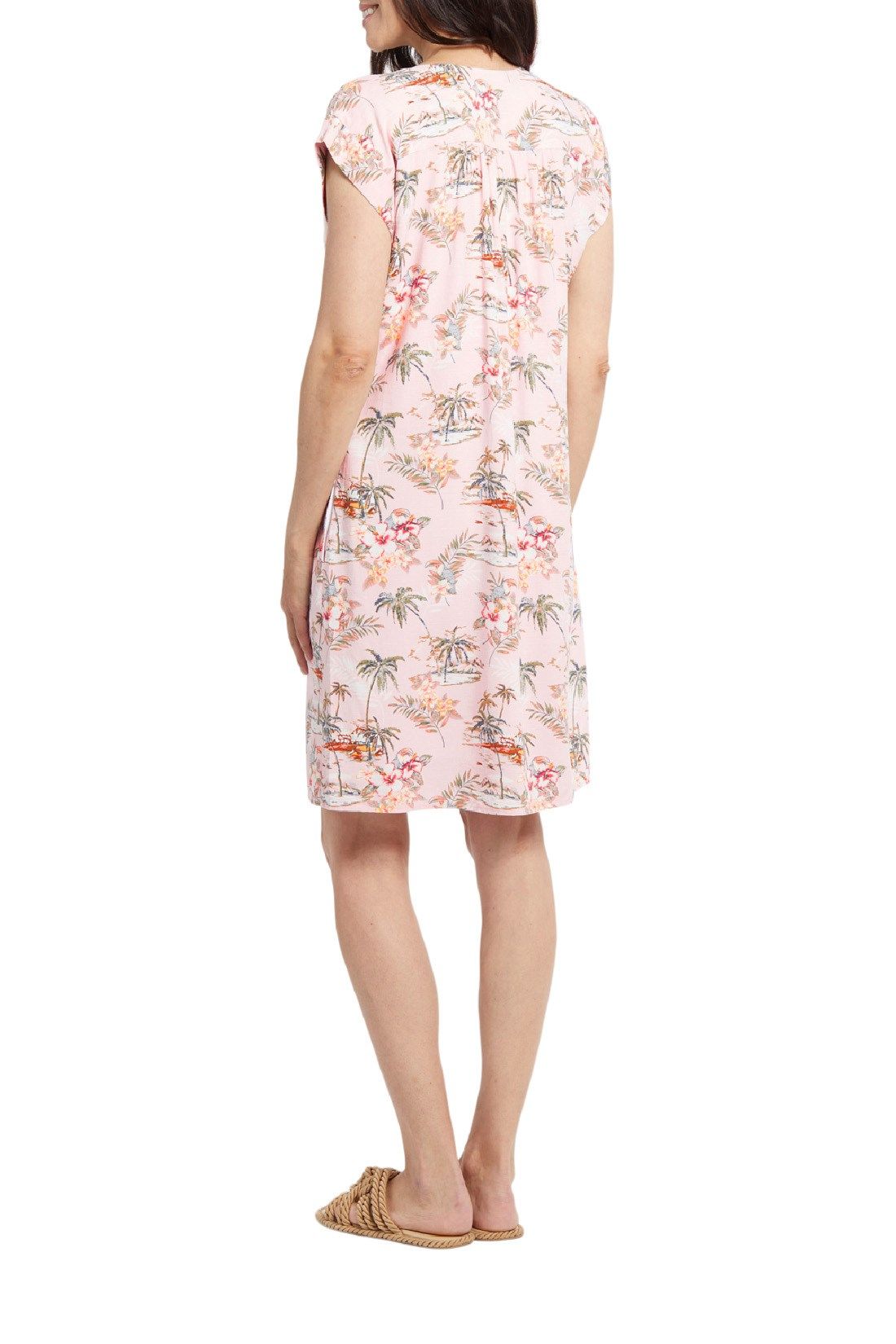 S/S Lined Dress w/button frt placket - Baby Pink - 823O