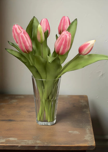 12” Fresh Touch Tulip Bundle - Cotton Candy Pink Formosa