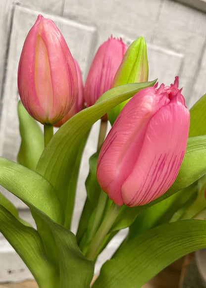 12” Fresh Touch Tulip Bundle - DEEP BLUSH PINK FORMOSA