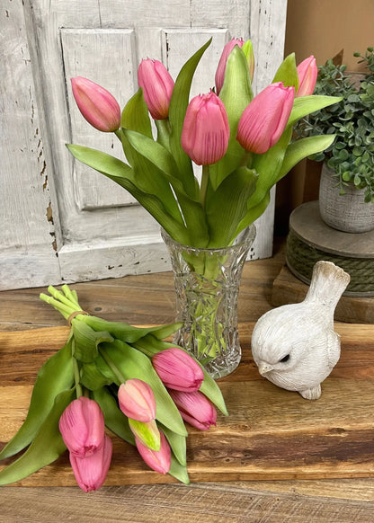 12” Fresh Touch Tulip Bundle - DEEP BLUSH PINK FORMOSA