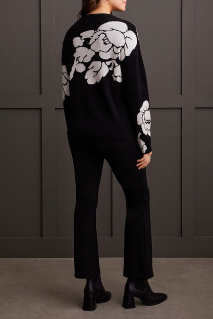 L/S Funnel Neck Swtr-Blk-1542O