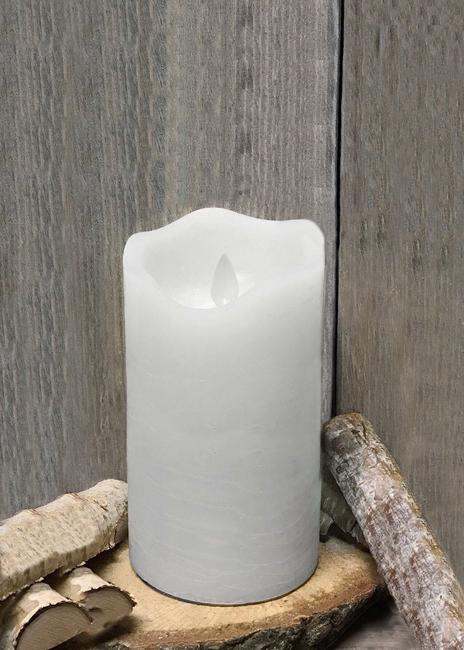 LED Rustic White 3x5 Candle