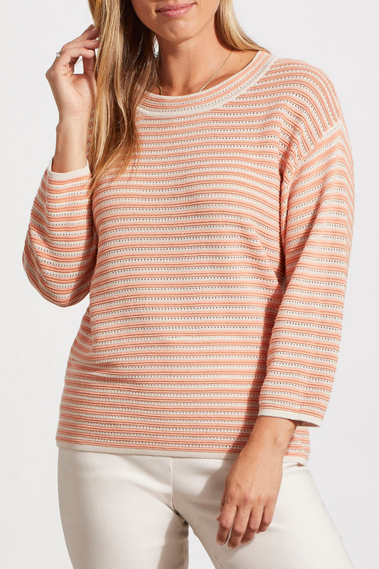 3/4 SLV BOAT NK SWEATER-MUTEDCLAY 1808O-6018