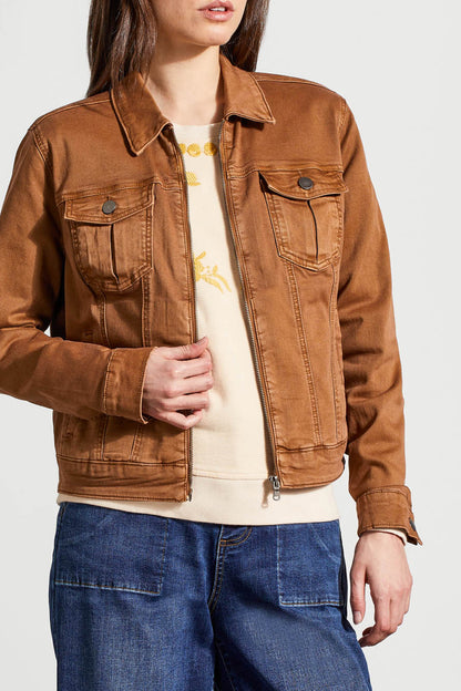 Zip Front Jacket - Walnut - 1862O