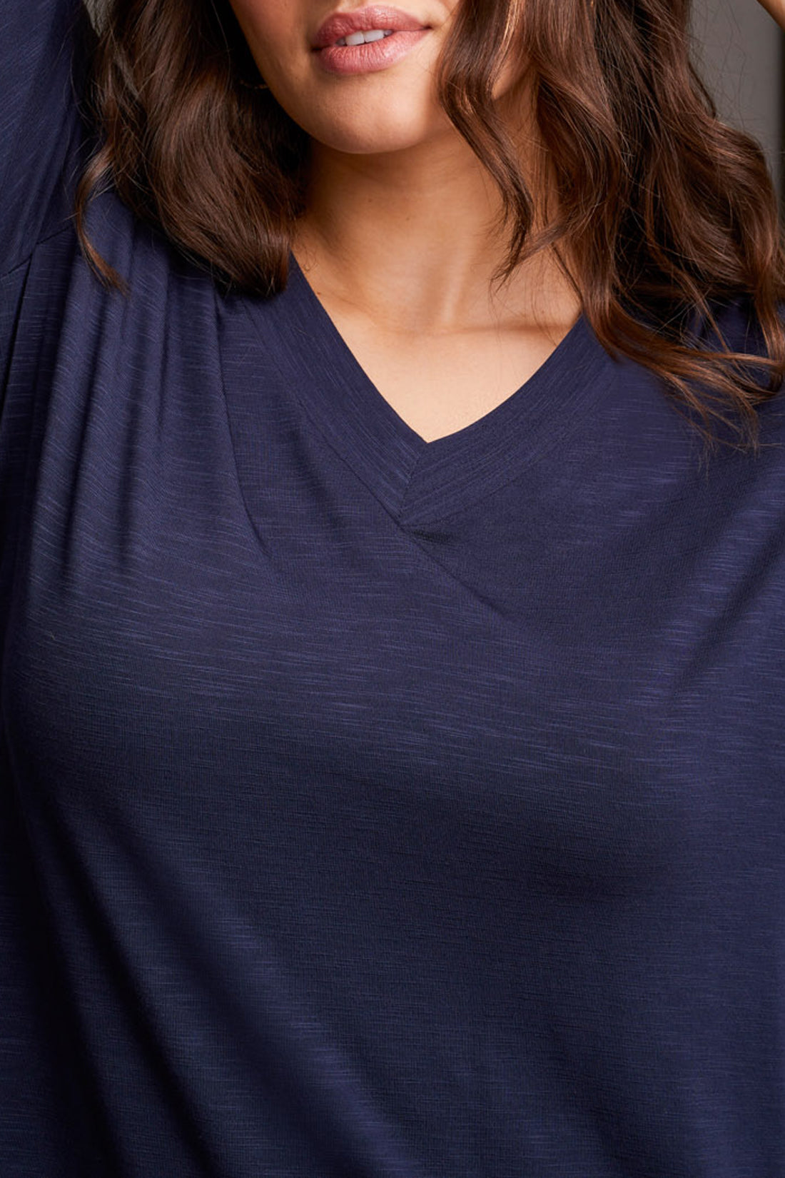 V-Neck Top - Sapphire-1888O