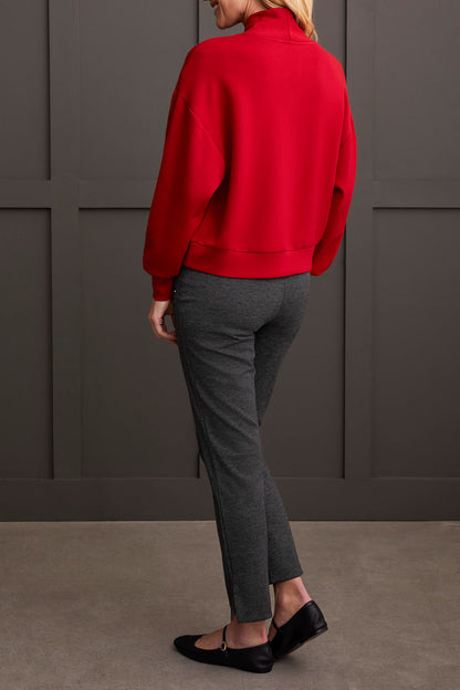 L/S Dolman Top /w Zpr-Scarlet-1893O