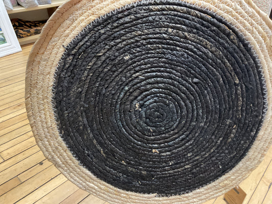 Natural Placemat Round Black 1869707