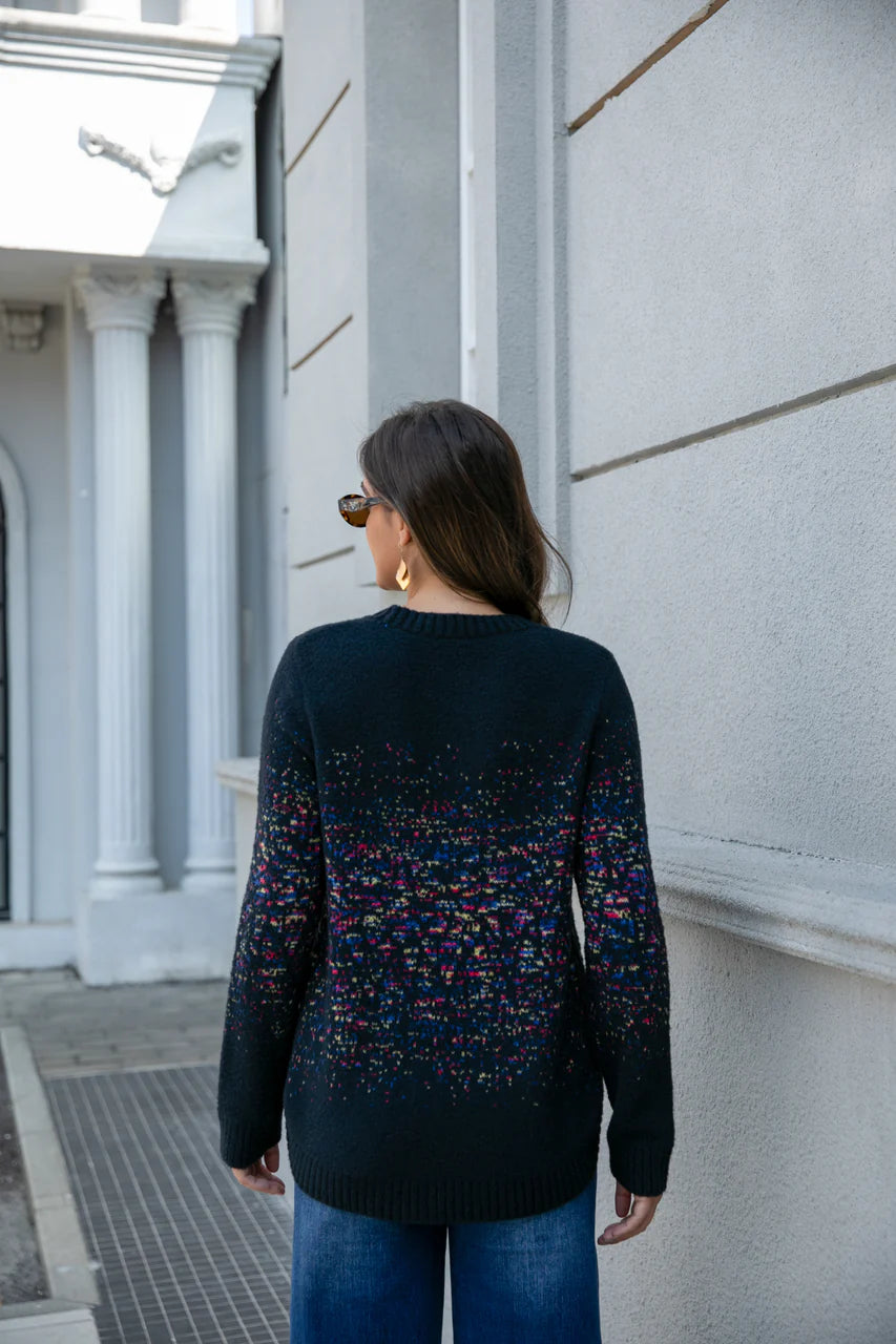 Winter Lume Pullover Sweater- NAVY