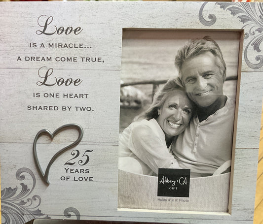 25 Years Of Love Picture Frame 4x6
