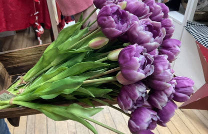 18" Fresh Touch Peony Tulip Bundle - Lav Wht