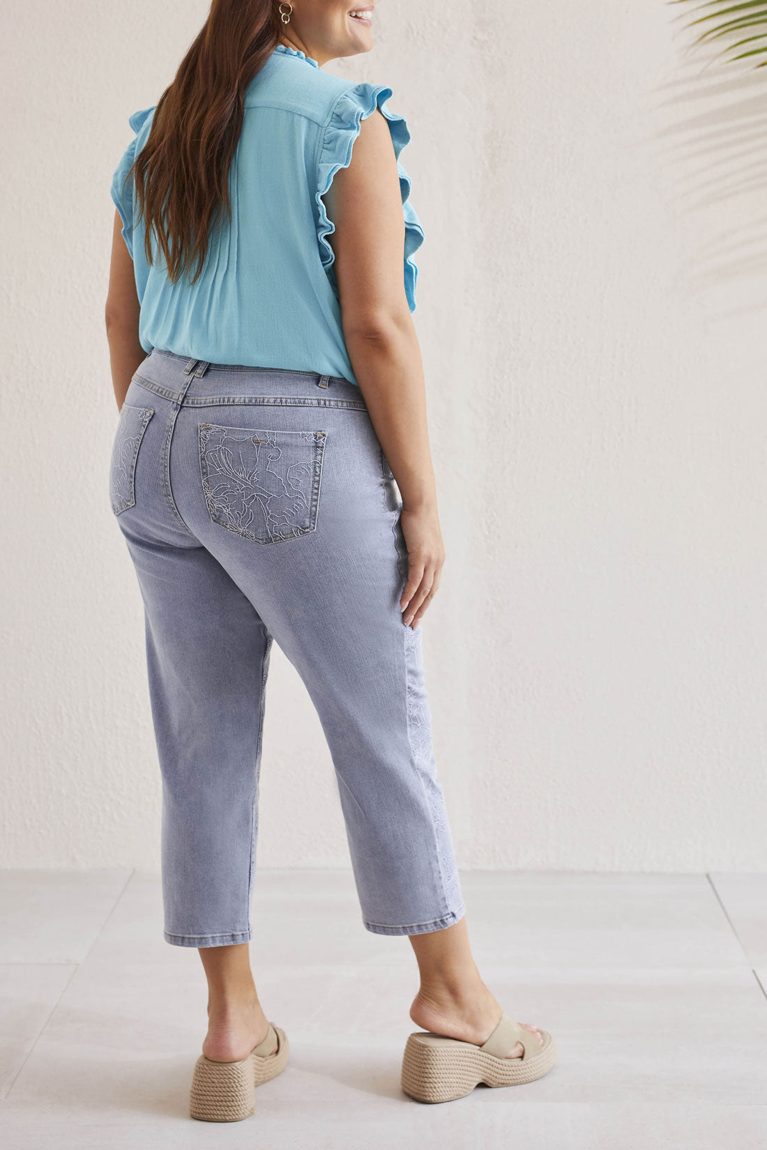 SI AUDREY STRAIGHT CROP JEANS -BLUEGLOW 5450V-2020