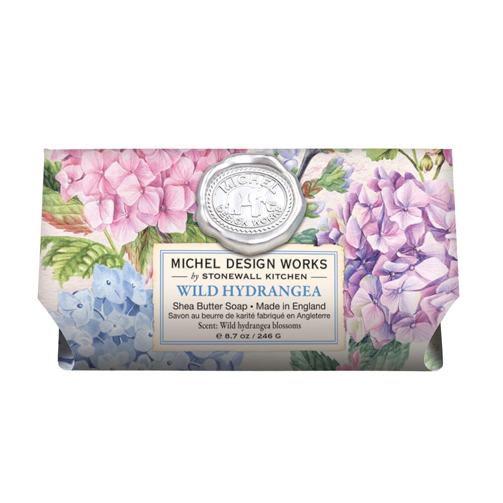 Wild Hydrangea Large Bath Soap Bar  8.7 oz