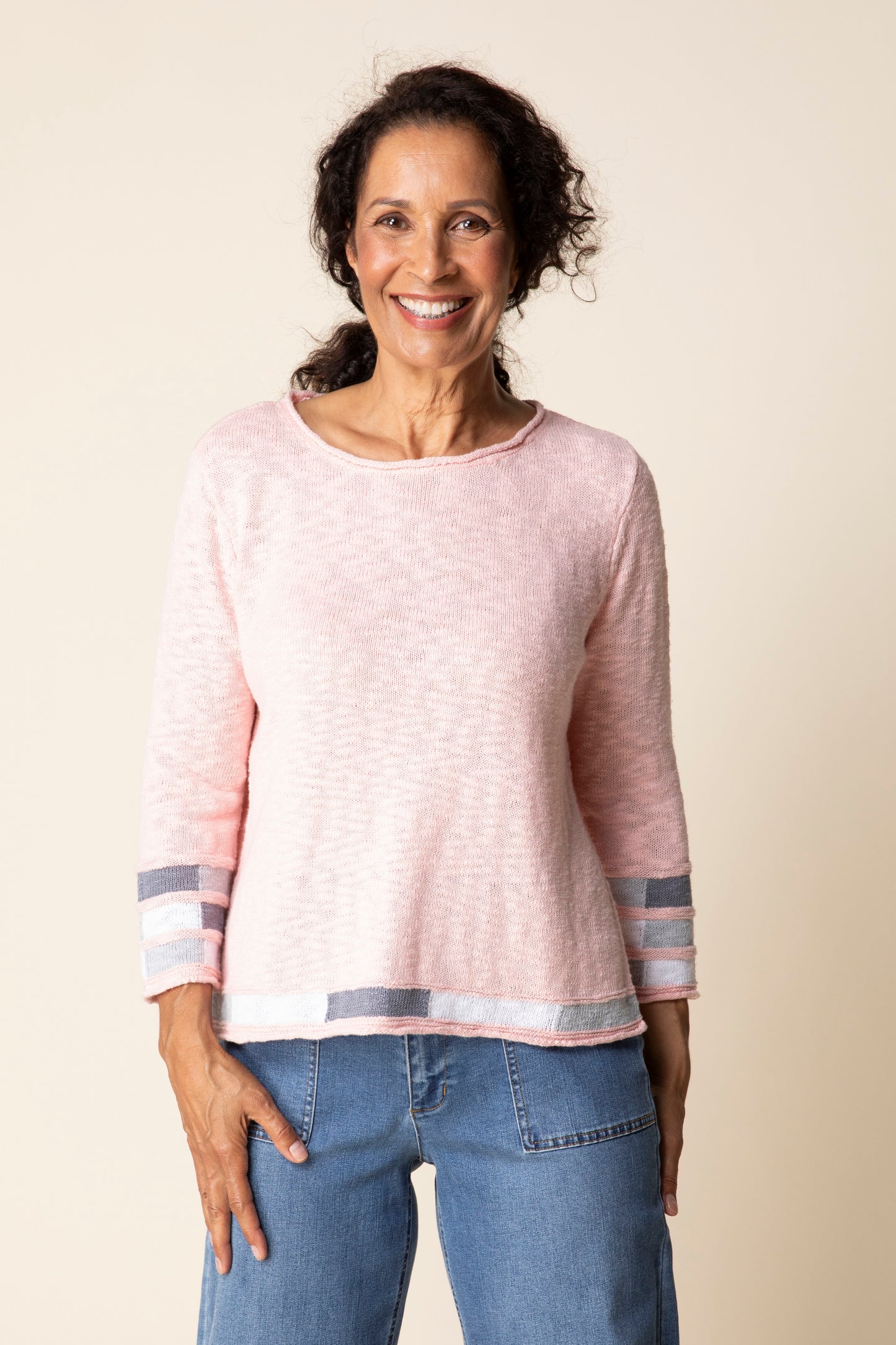 Blush Mosaic Pullover