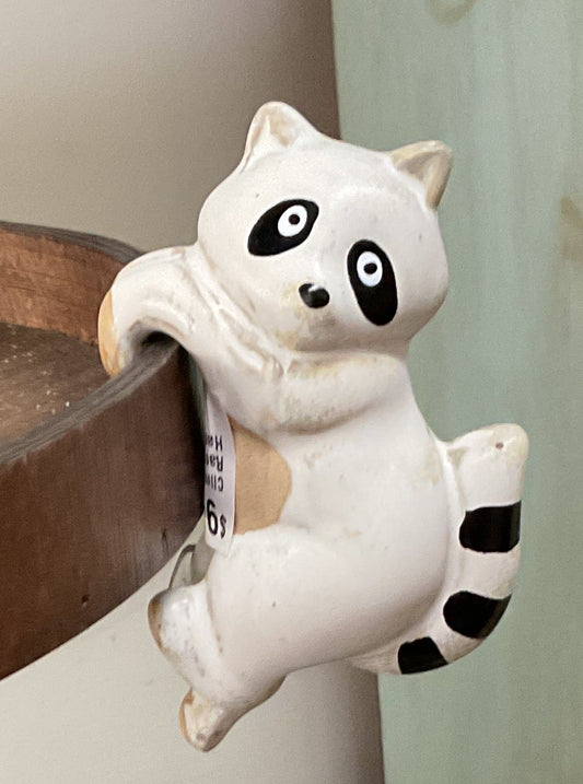 Climbing Raccoon Pot Hanger 4"