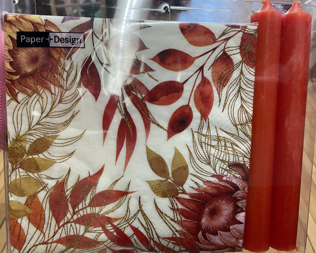 Napkin & Candle Gift Set