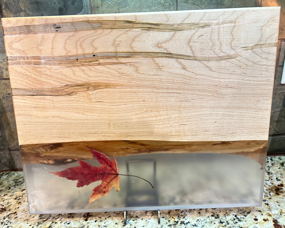 "Clear River Maple" Charcuterie Board w/ Epoxy