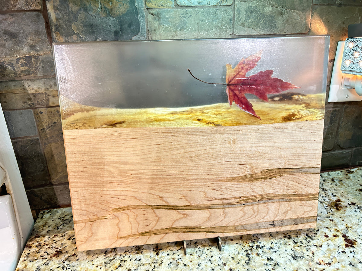 "Clear River Maple" Charcuterie Board w/ Epoxy