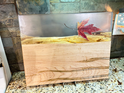 "Clear River Maple" Charcuterie Board w/ Epoxy
