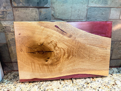 "Merlot & Oak" Charcuterie Board w/ Epoxy