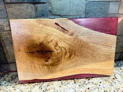 "Merlot & Oak" Charcuterie Board w/ Epoxy