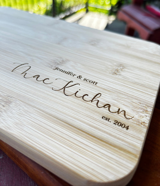 Custom Laser Engraving Examples — Personalized Charcuterie Boards Canada