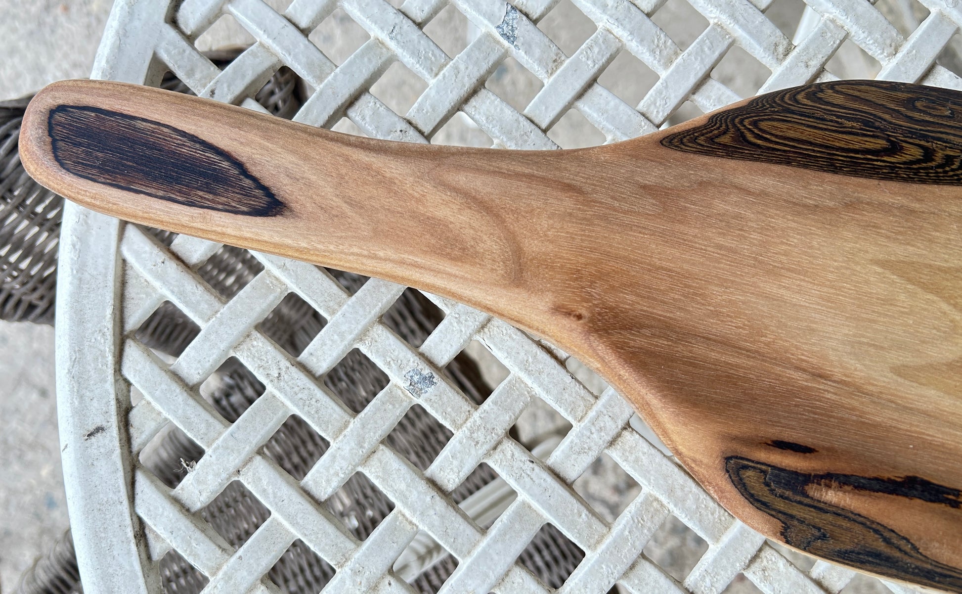 Wooden cutting board handle