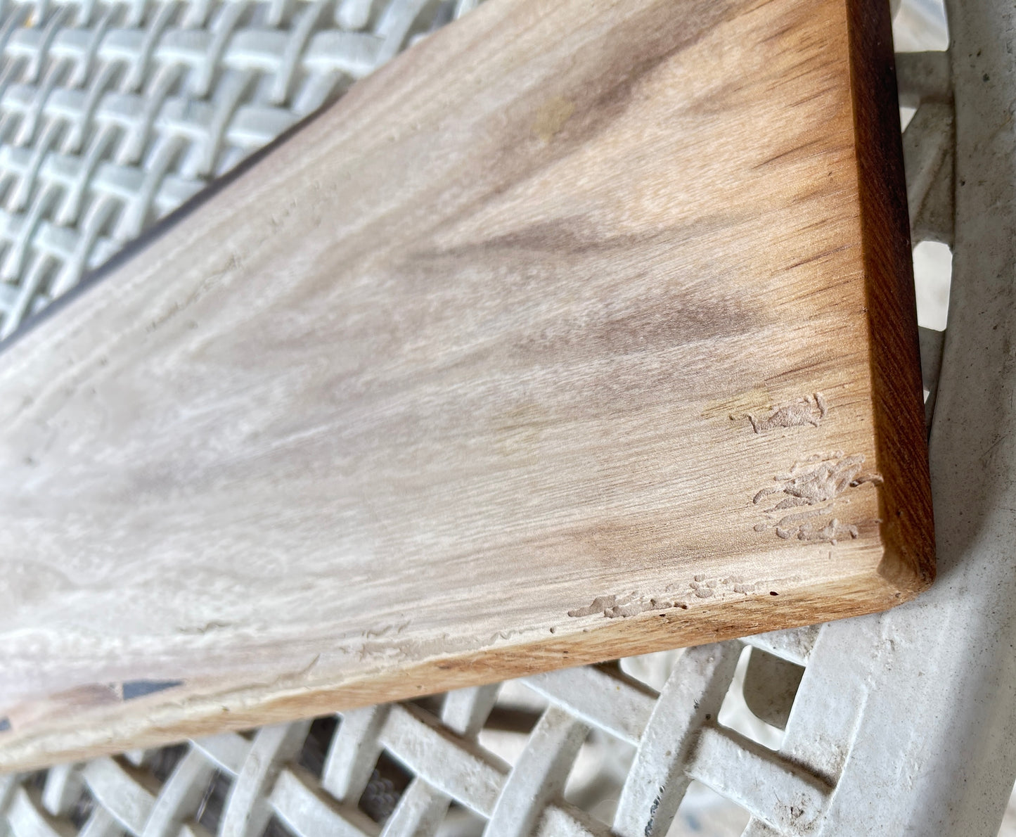 Close-up of a wooden cutting board