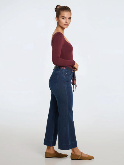 ROBIE - HIGH WAIST WITH BELT / ANKLE PANT / FLARE LEG