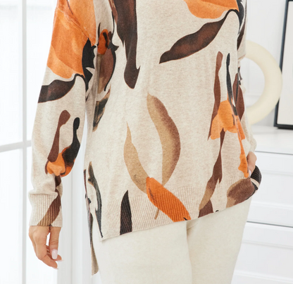 Cashmere Feel top Burnt Orange