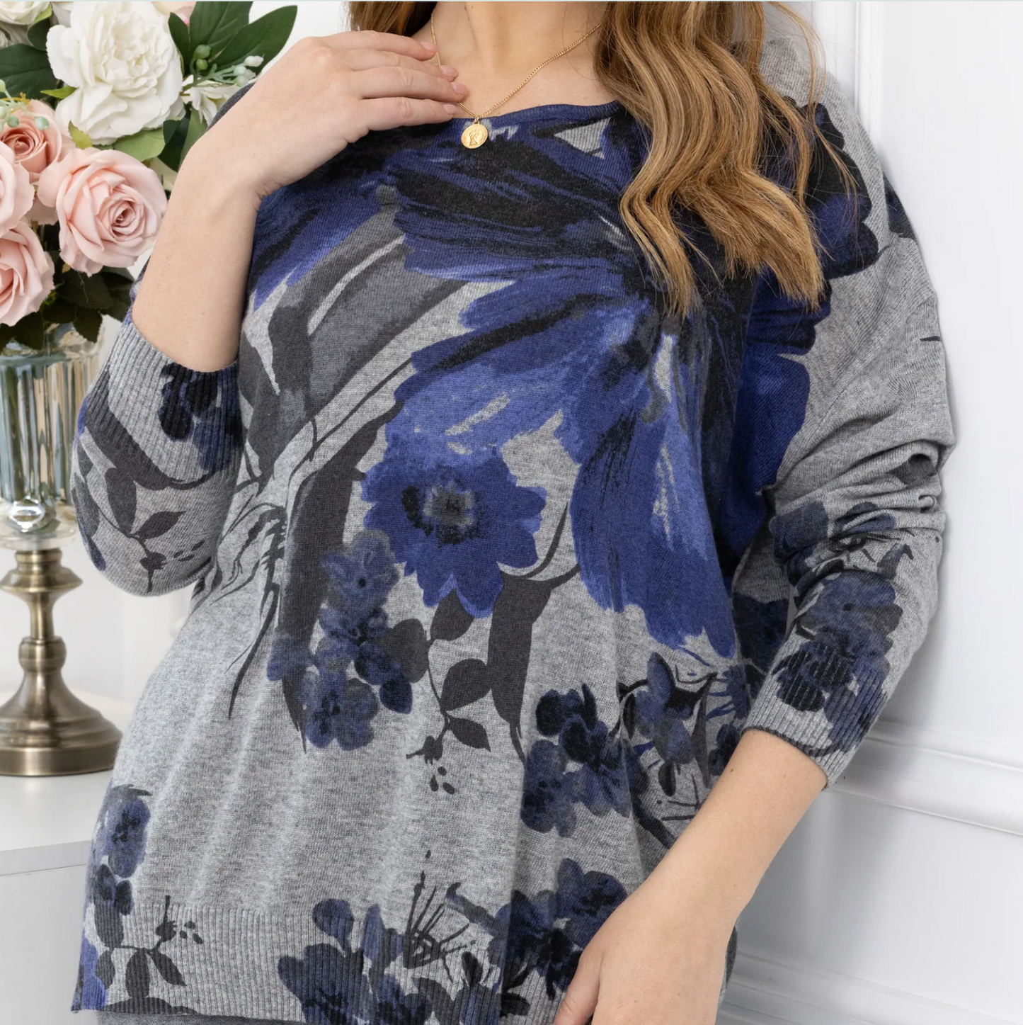 Cashmere Feel top Blue