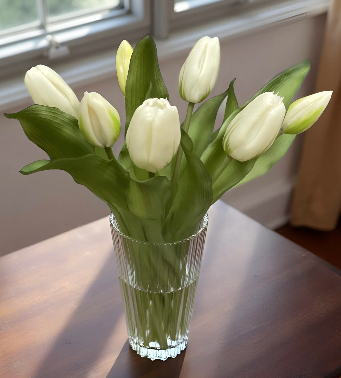 12" Fresh Touch Tulip Bundle - White Formosa