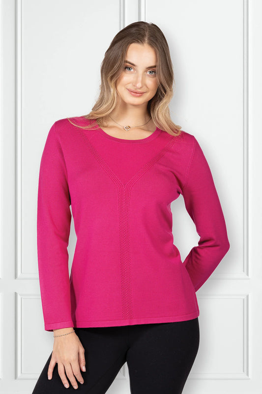 ROUND NECK SWEATER V4853
