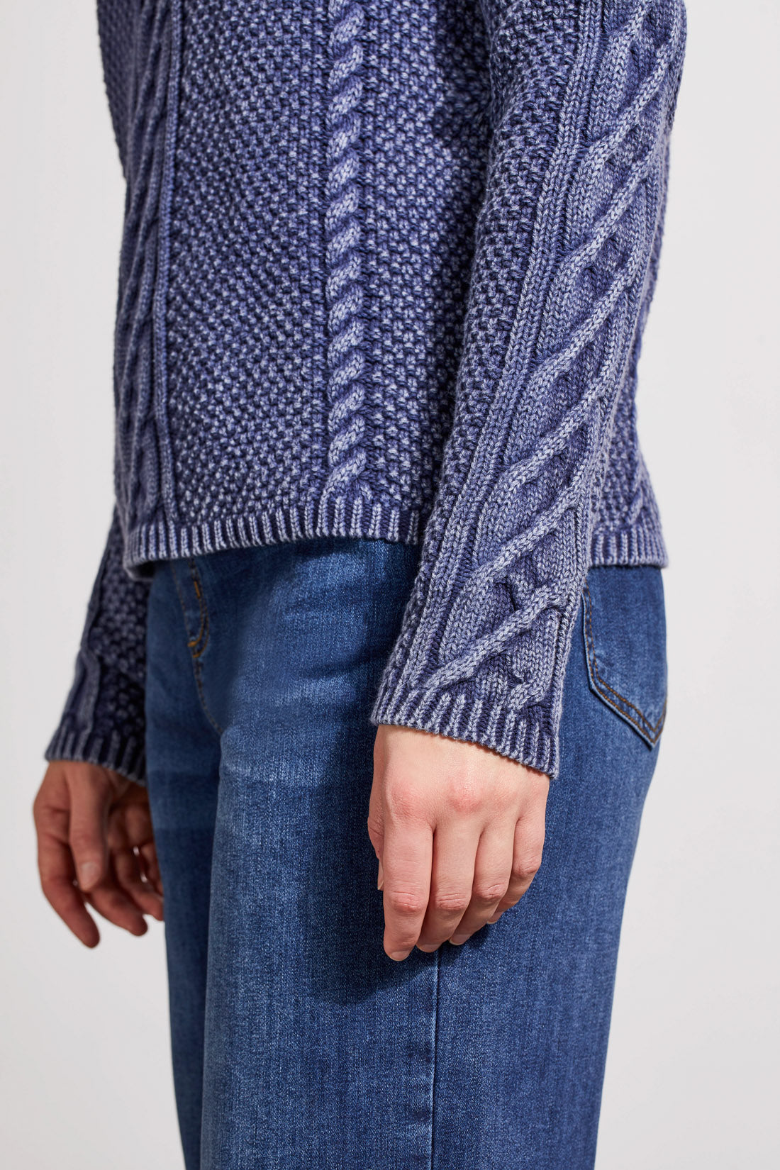 Funnel Neck Sweater 5553O Blue Jay