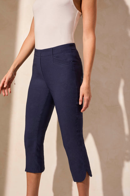Flatten it Pull on Capri 2056O-Jet Blue