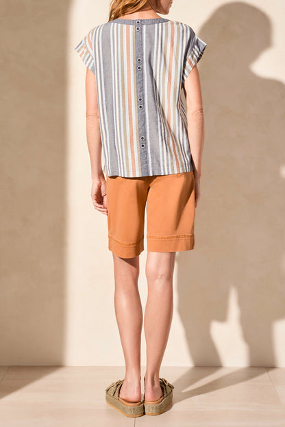 Drop Shoulder Blouse 2170O - Jet Blue