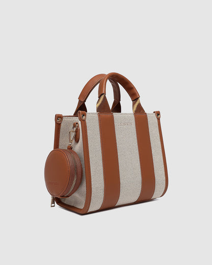 Manhattan Mini Tote Bag - Natural Tan Canvas