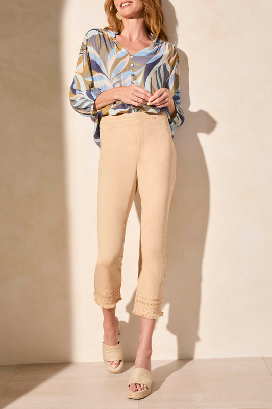 Audrey Pull on Straight Crop 5806O - Soft Tan