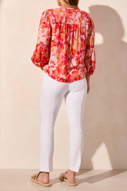 3/4 Sleeve Blouse 2042O-Coralsky