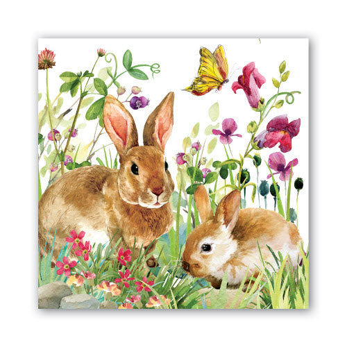 Bunny Meadow Cocktail Napkin