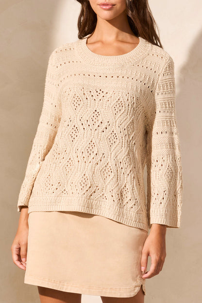 3/4 Bell Sleeve Sweater 2079O - Safari