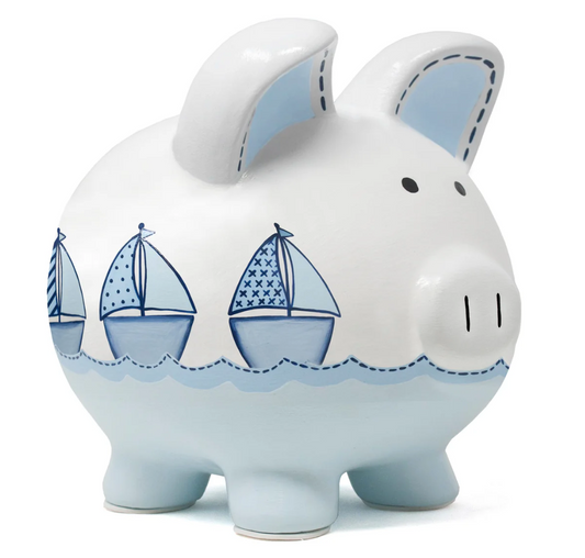 Triple Sailboat Piggy Bank 36891