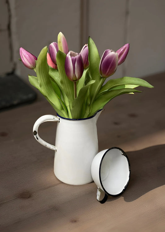 12” Fresh Touch Tulip - Dynasty Lavender White