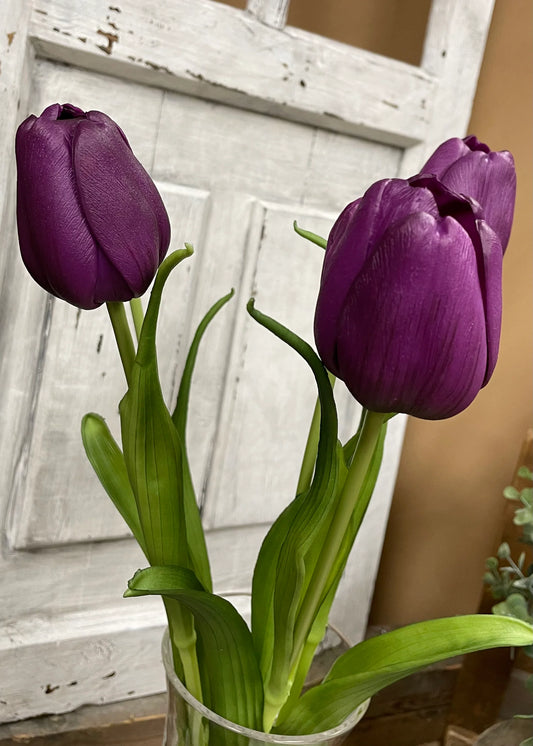 18" Fresh Touch Tulip - Purple Day Dream