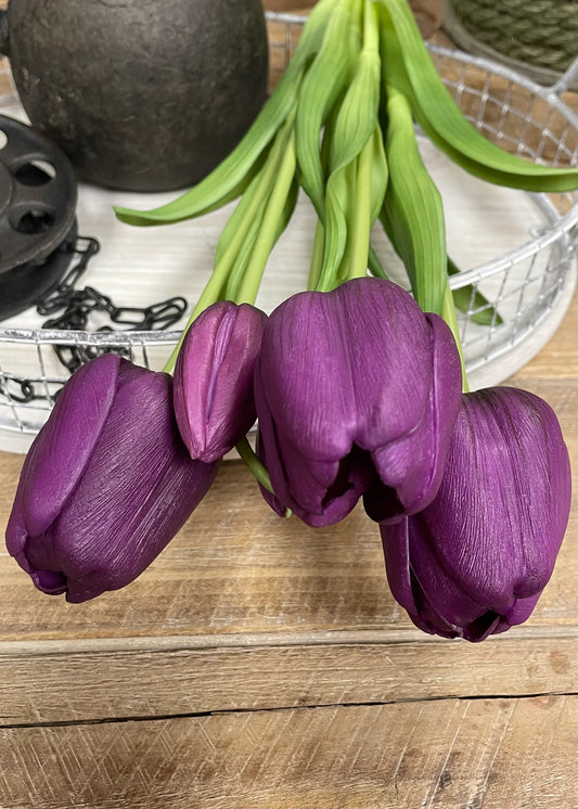 18" Fresh Touch Tulip - Purple Day Dream