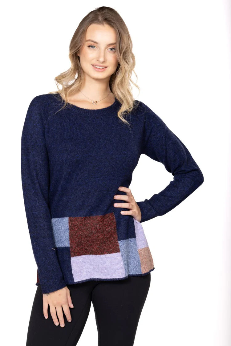 BLOCK PATTERN SWEATER V4911